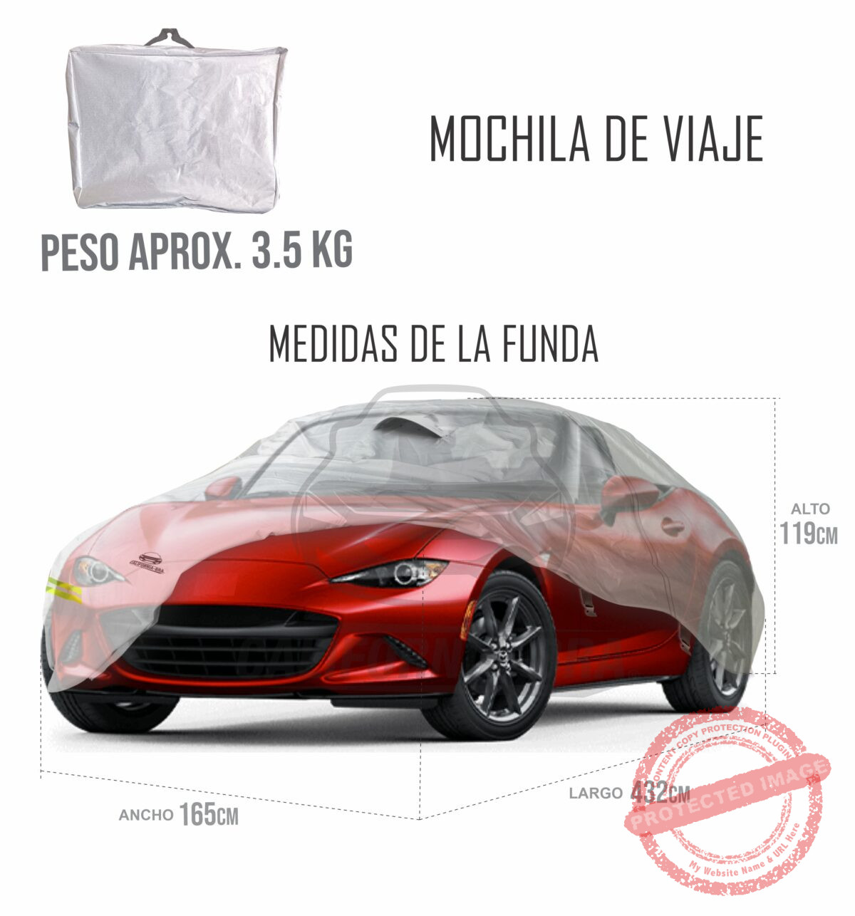 GENERICA BIPLAZA MEDIDAS 2 Funda para Biplaza - Imagen 1