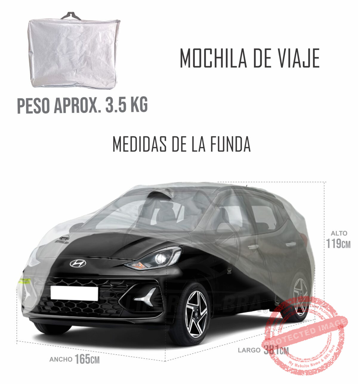 GENERICA MINIUTILITARIO MEDIDAS 2 Funda para Miniutilitario - Imagen 1