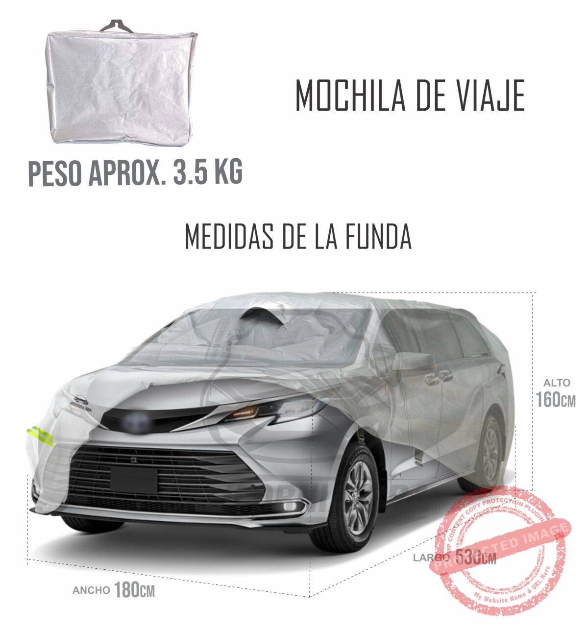 GENERICA MINIVAN MEDIDAS 2 Funda para Minivan - Imagen 1