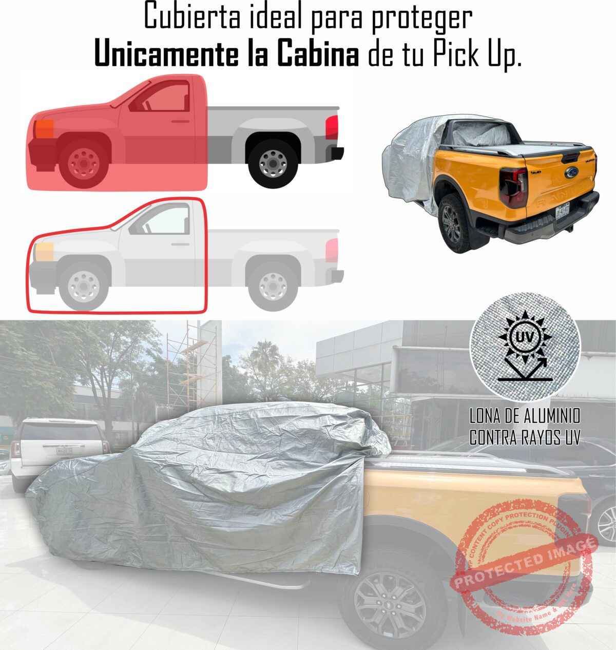 detalles 1 Funda Para Cabina Chica - Imagen 4